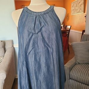 Ashley Stewart Blue Halter Top